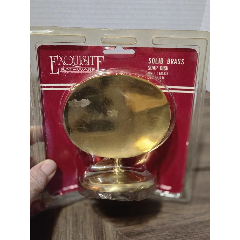 solid brass wall-mounted soap dish Vintage New In Box